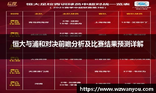 恒大与浦和对决前瞻分析及比赛结果预测详解